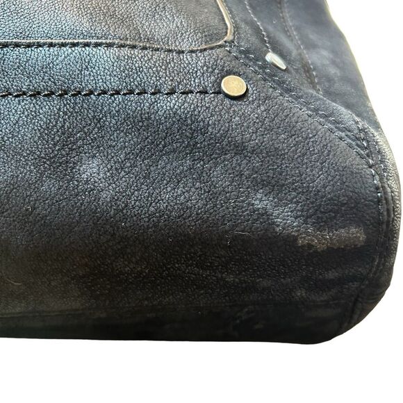 LUCKY BRAND Black Leather Purse Hobo Handbag - Picture 4 of 7